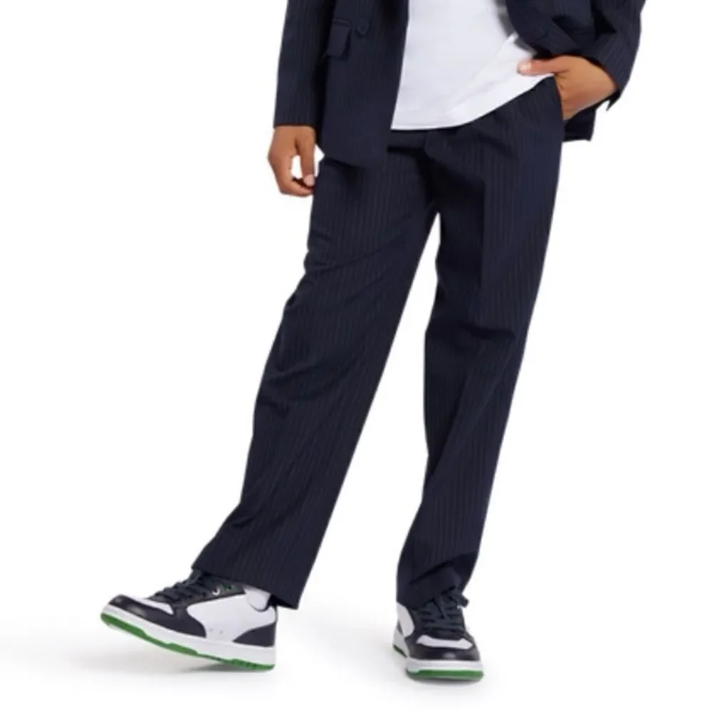 BOSS - Pinstripe Dress Pants - Navy